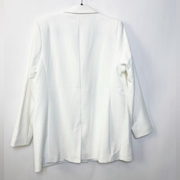 The Drop Womens Blake White Ivory Long Blazer Single Button NWT Size Large - Picture 7 of 14